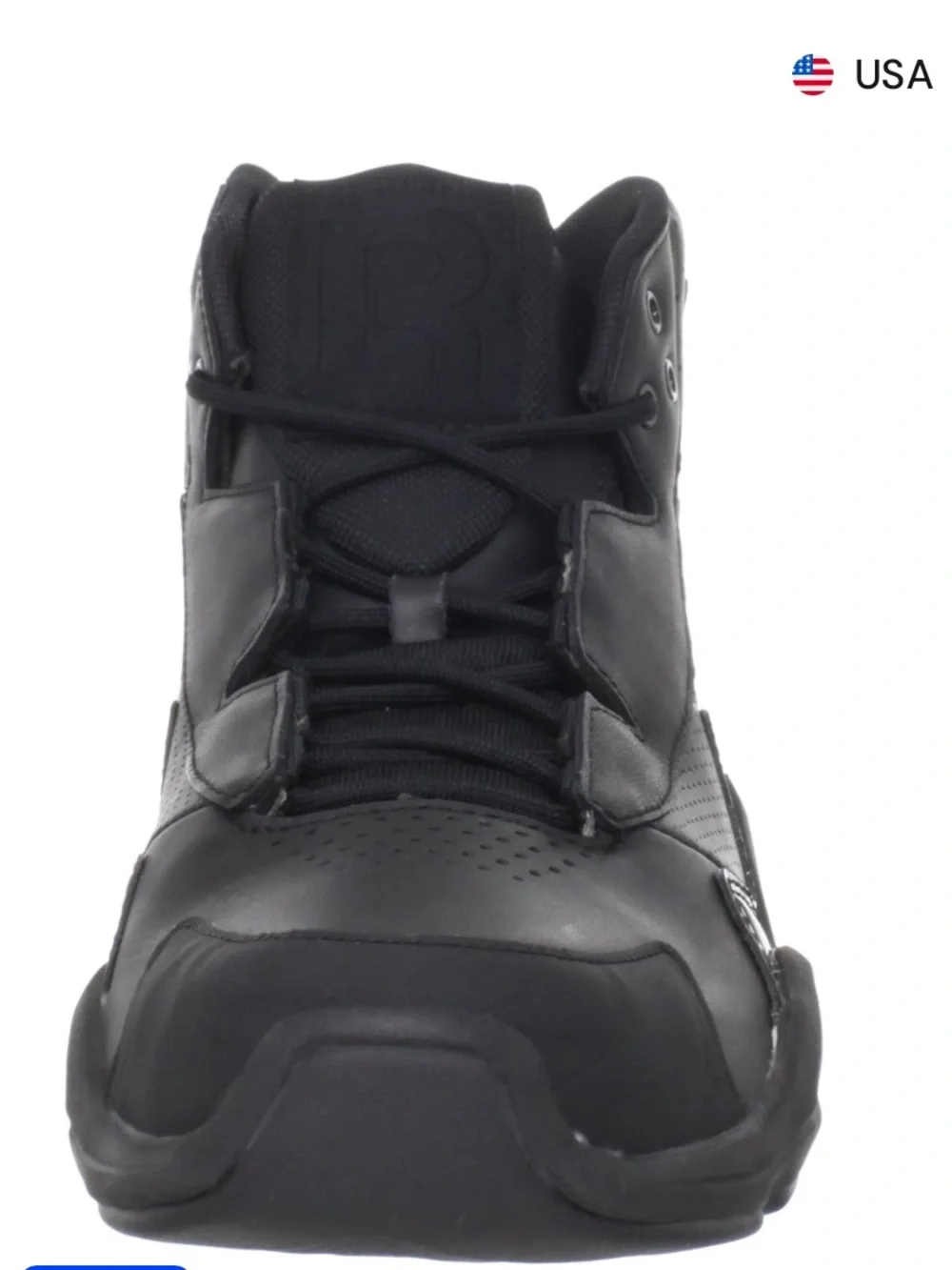 Reebok Men's Sermon-M Black Steel Retro Leather High-Top Sneakers Size 10.5